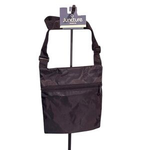 Juncture Black Nylon Crossbody Bag Lightweight Travel Shoulder Pouch NWT New